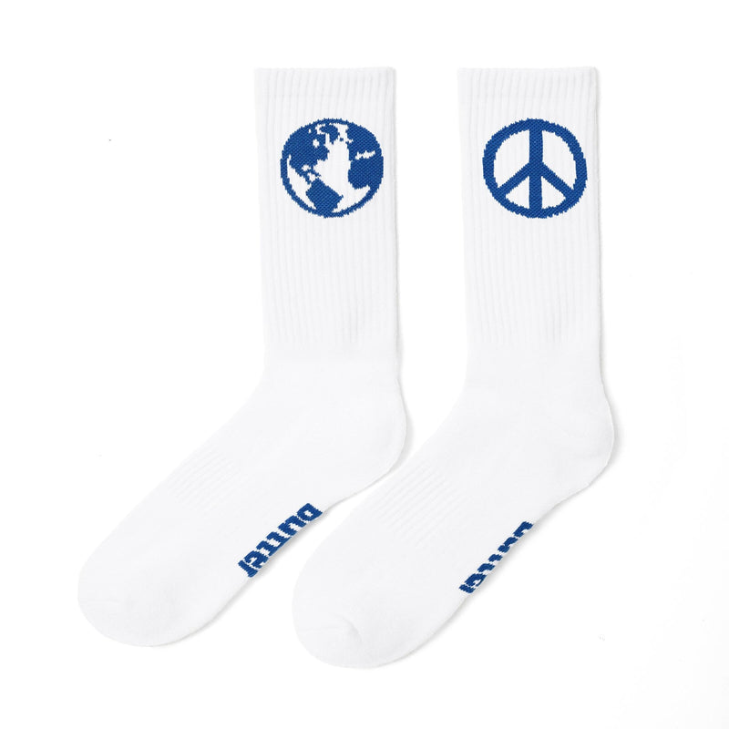 Butter Goods World Peace Socks White