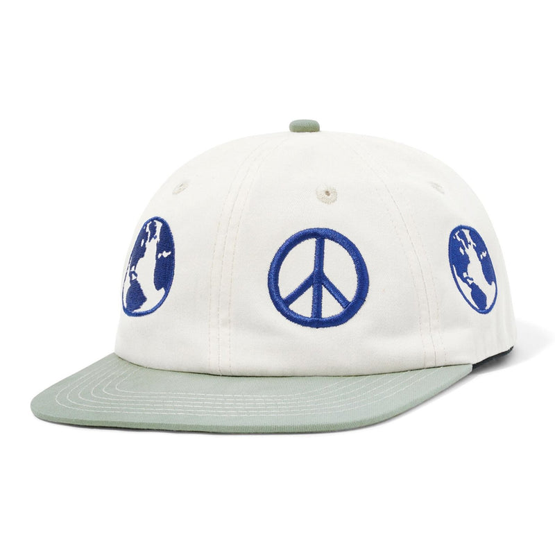 Butter Goods World Peace 6 Panel Hat Natural/Sage