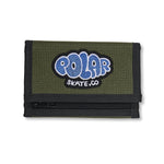 Polar Skate Co. Bubble Logo Key Wallet Olive