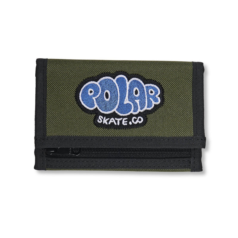 Polar Skate Co. Bubble Logo Key Wallet Olive