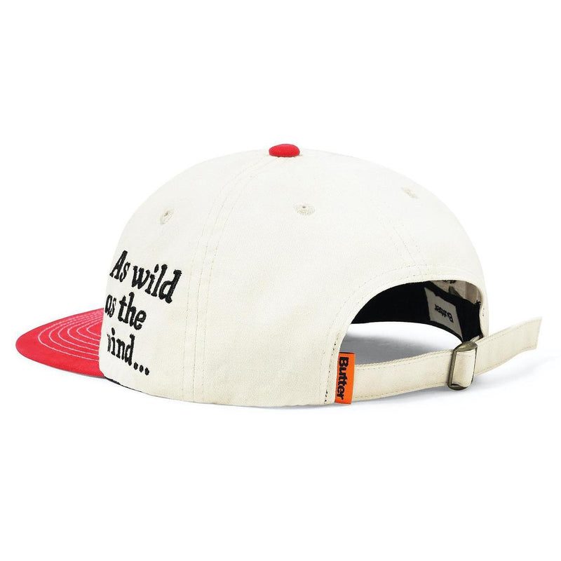 Butter Goods Butterfly 6 Panel Cap Bone/Red