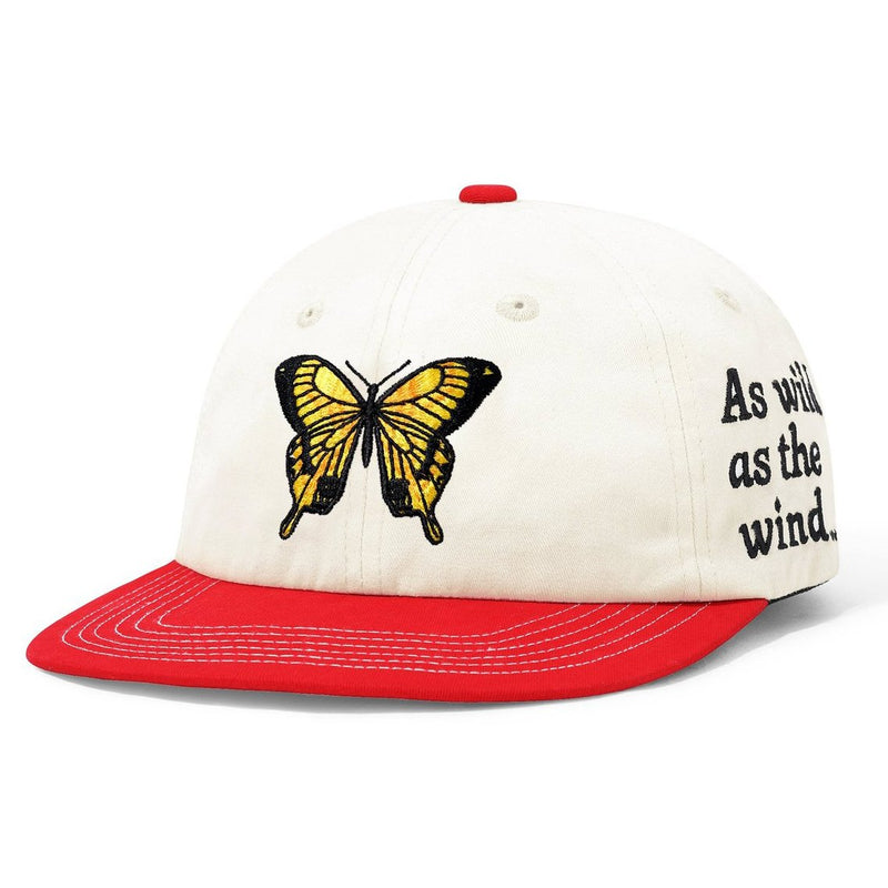 Butter Goods Butterfly 6 Panel Cap Bone/Red