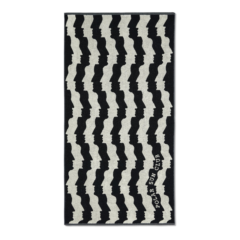 Polar Skate Co. Faces Beach Towel Black