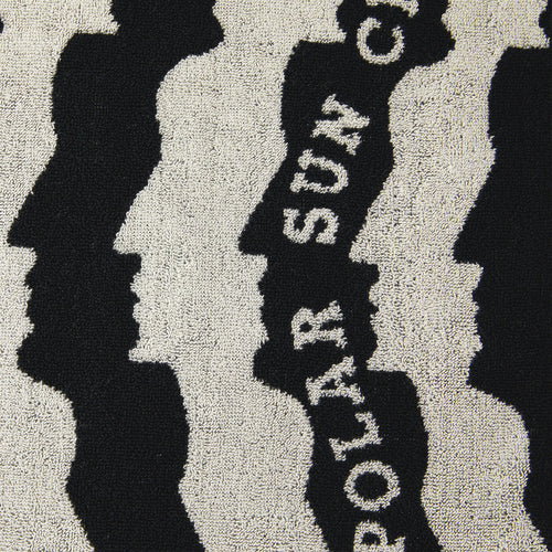 Polar Skate Co. Faces Beach Towel Black