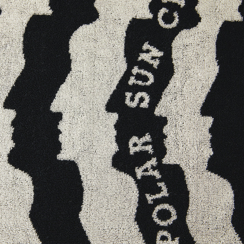 Polar Skate Co. Faces Beach Towel Black