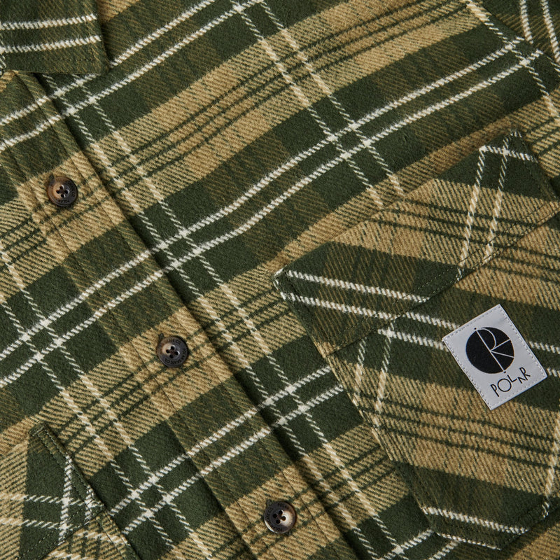 Polar Skate Co. Flannel Shirt Uniform Green