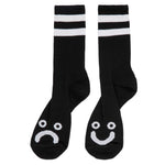Polar Skate Co. Happy Sad Socks Black