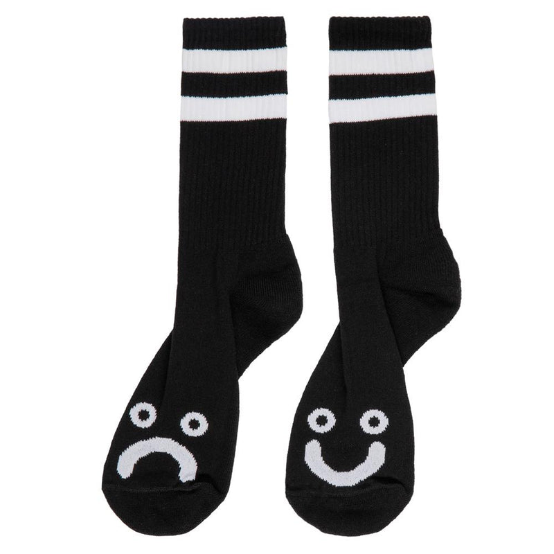 Polar Skate Co. Happy Sad Socks Black