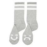 Polar Skate Co. Happy Sad Socks Heather Grey