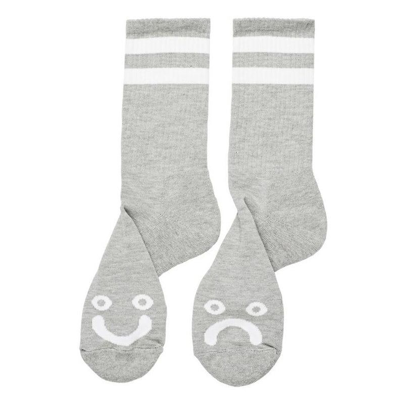 Polar Skate Co. Happy Sad Socks Heather Grey