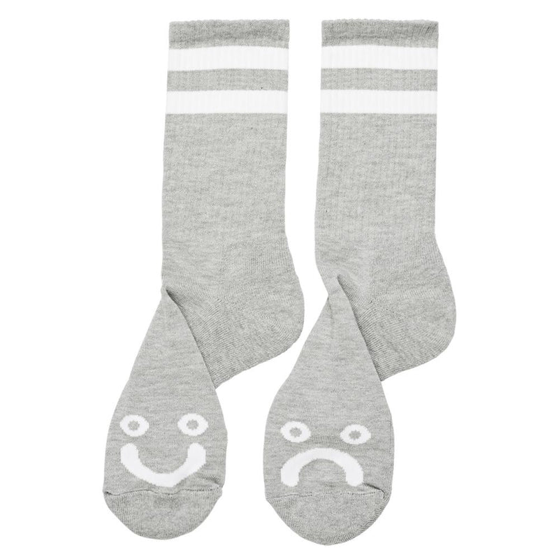 Polar Skate Co. Happy Sad Socks Heather Grey