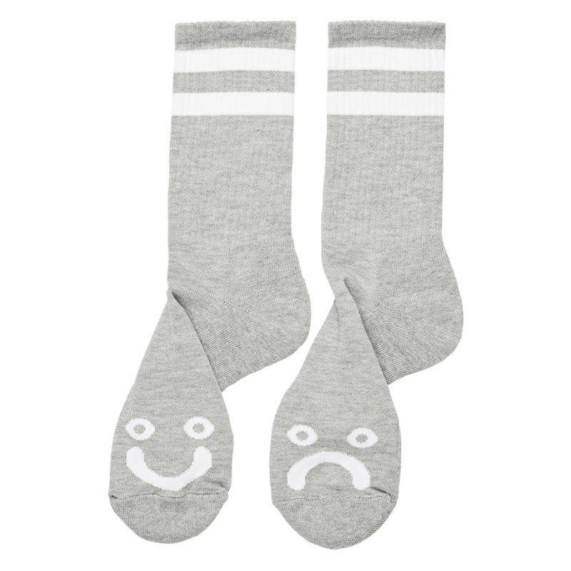 Polar Skate Co. Happy Sad Socks Heather Grey