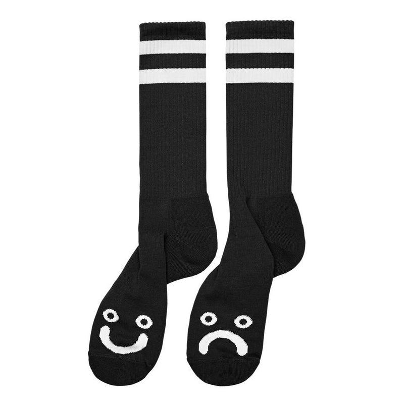 Polar Skate Co. Happy Sad Socks Long Black