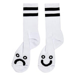 Polar Skate Co. Happy Sad Socks White