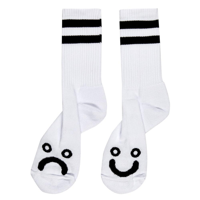 Polar Skate Co. Happy Sad Socks White