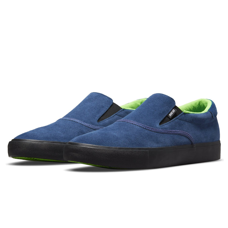 Nike SB Zoom Verona Slip On x Leo Baker Blue Void/Electric Green
