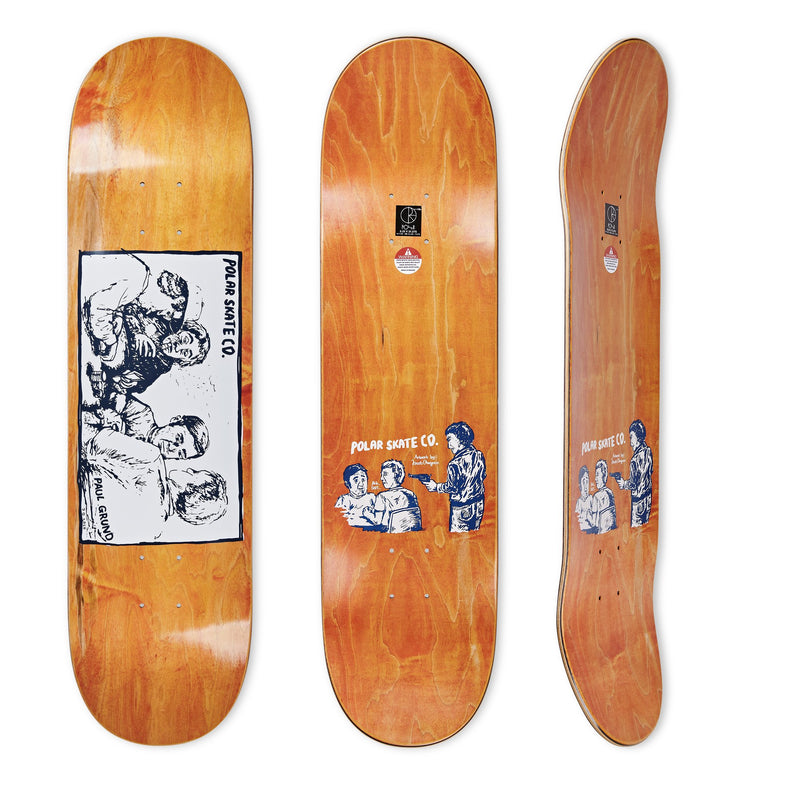 Polar Paul Grund Cold Streak Orange Veneer Deck 8.25"