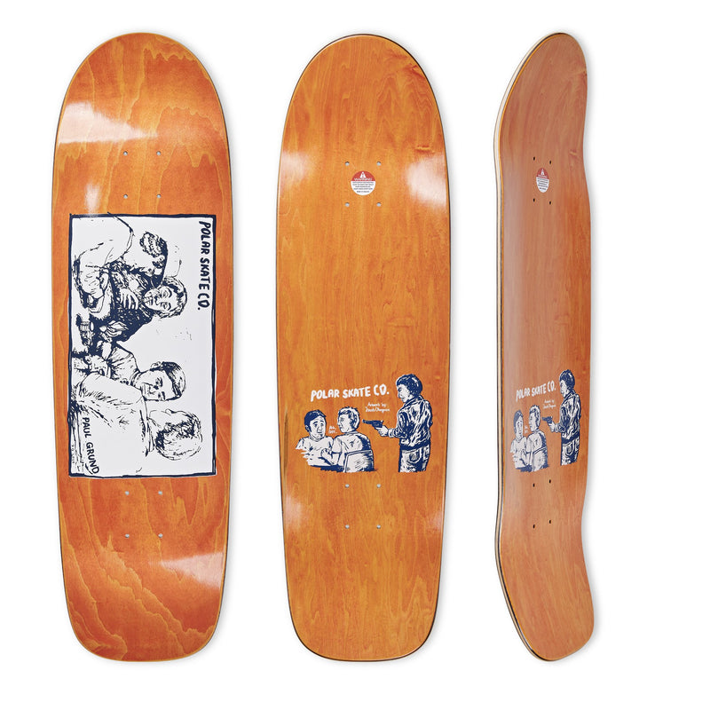 Polar Paul Grund Cold Streak Orange Veneer Deck Surf Jr Shape