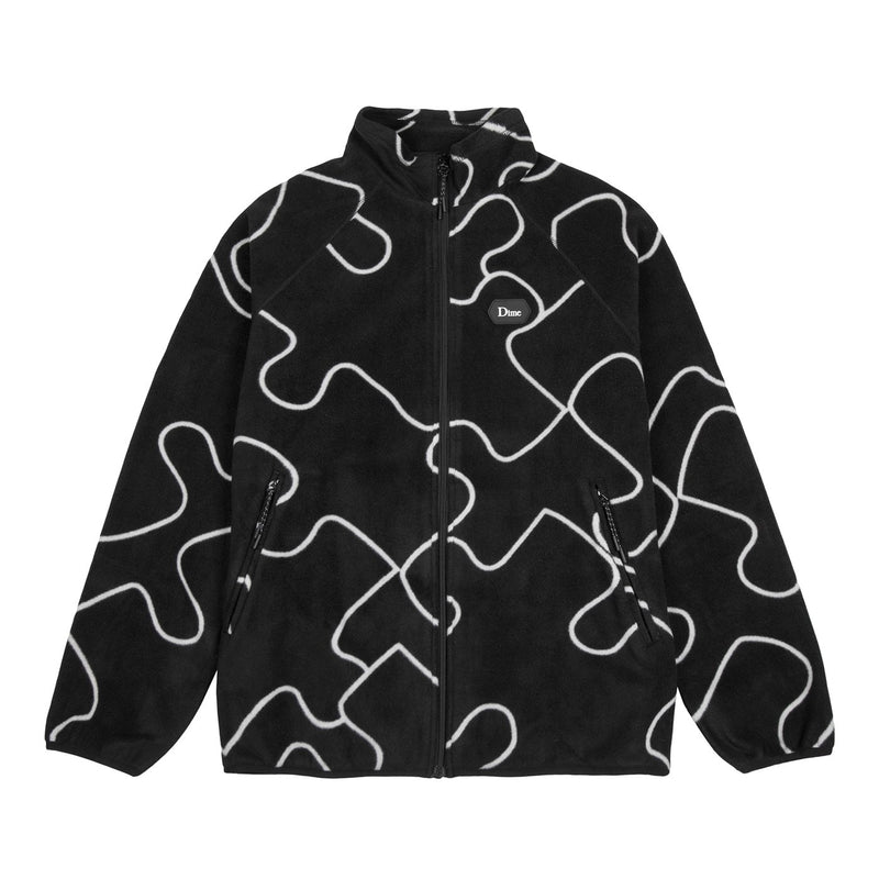Dime Puzzle Polar Fleece Black