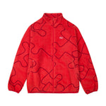 Dime Puzzle Polar Fleece Red