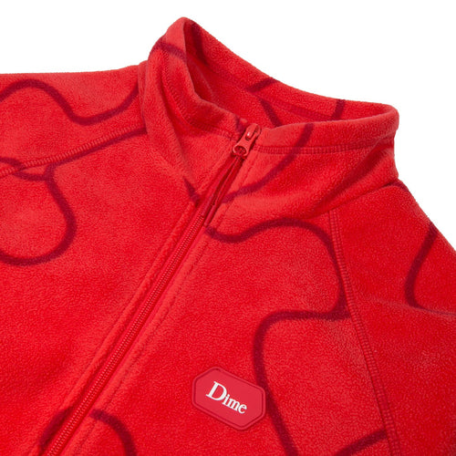 Dime Puzzle Polar Fleece Red