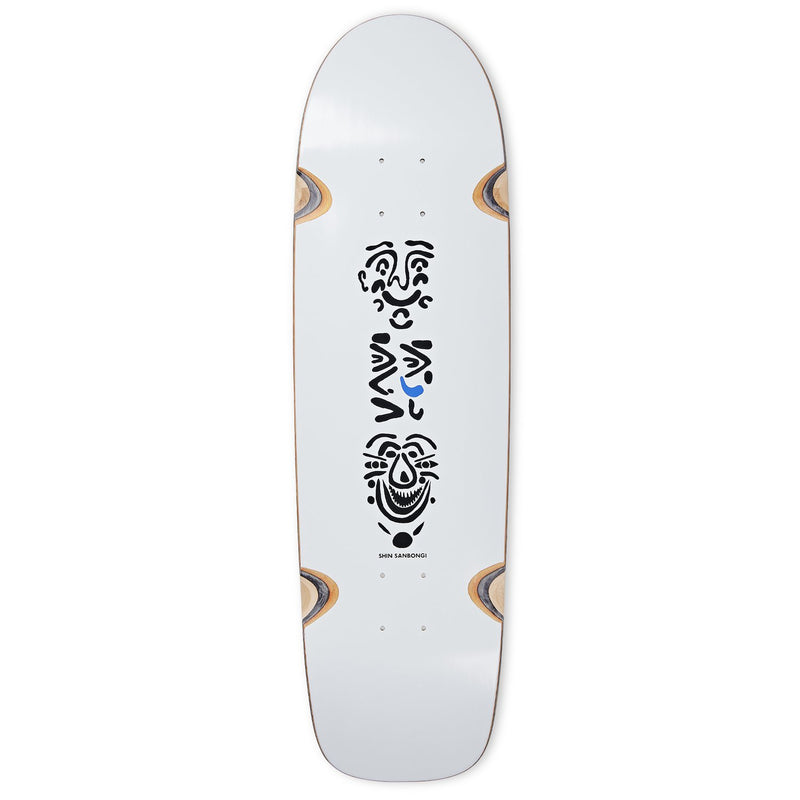 Polar Shin Sanbongi Faces White Wheel Wells Deck Surf Shape