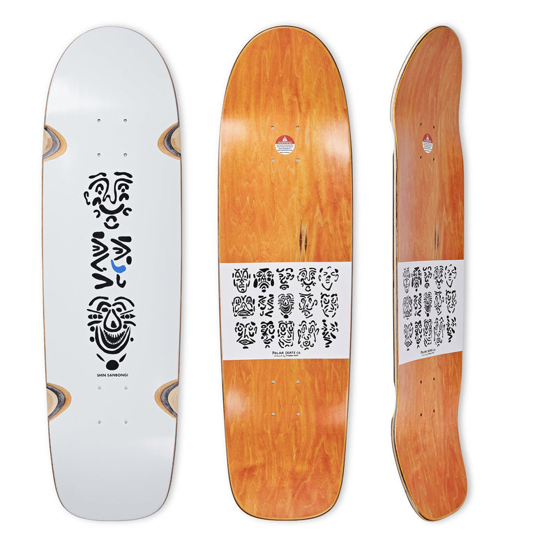 Polar Shin Sanbongi Faces White Wheel Wells Deck Surf Shape