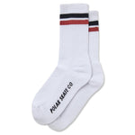 Polar Skate Co. Stripe Socks White/Black/Rust