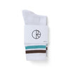Polar Skate Co. Stripe Socks White/Brown/Mint