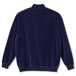 Polar Skate Co. Velour Zipneck Sweatshirt Rich Navy