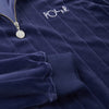 Polar Skate Co. Velour Zipneck Sweatshirt Rich Navy