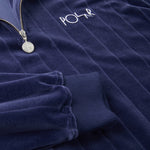 Polar Skate Co. Velour Zipneck Sweatshirt Rich Navy